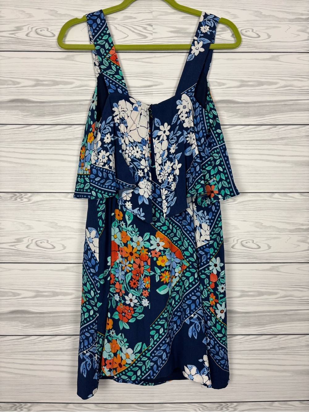 Anthropologie Maeve Tisana Blue Floral Watercolor Mini Dress Size 4 - Picture 5 of 7